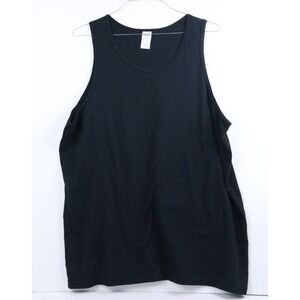 Gildan Black Tank Top Cotton Sleeveless Essential for Men's XL/2XL Beach Biker